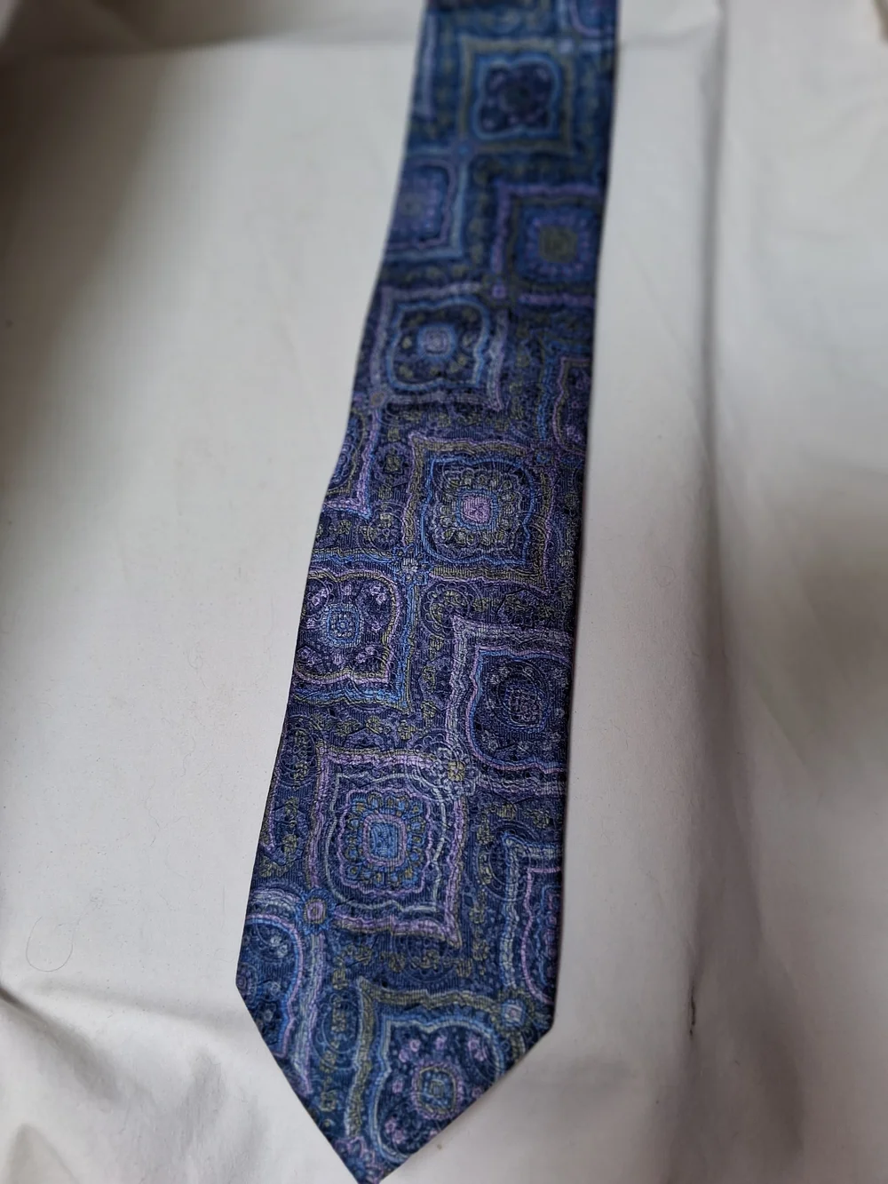 J Z Richards Gallery Collection Blue Paisley Pattern Men's Tie - Blue